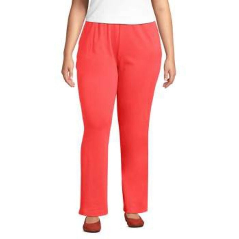Natori Wide Leg Slinky Jersey Stretch Lounge Coral Pants 3X